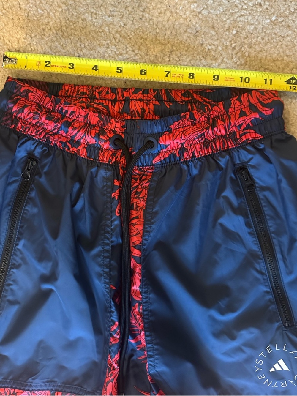 Adidas x Stella McCartney Navy and Red Floral Track Jogger Pants - Picture 7 of 12